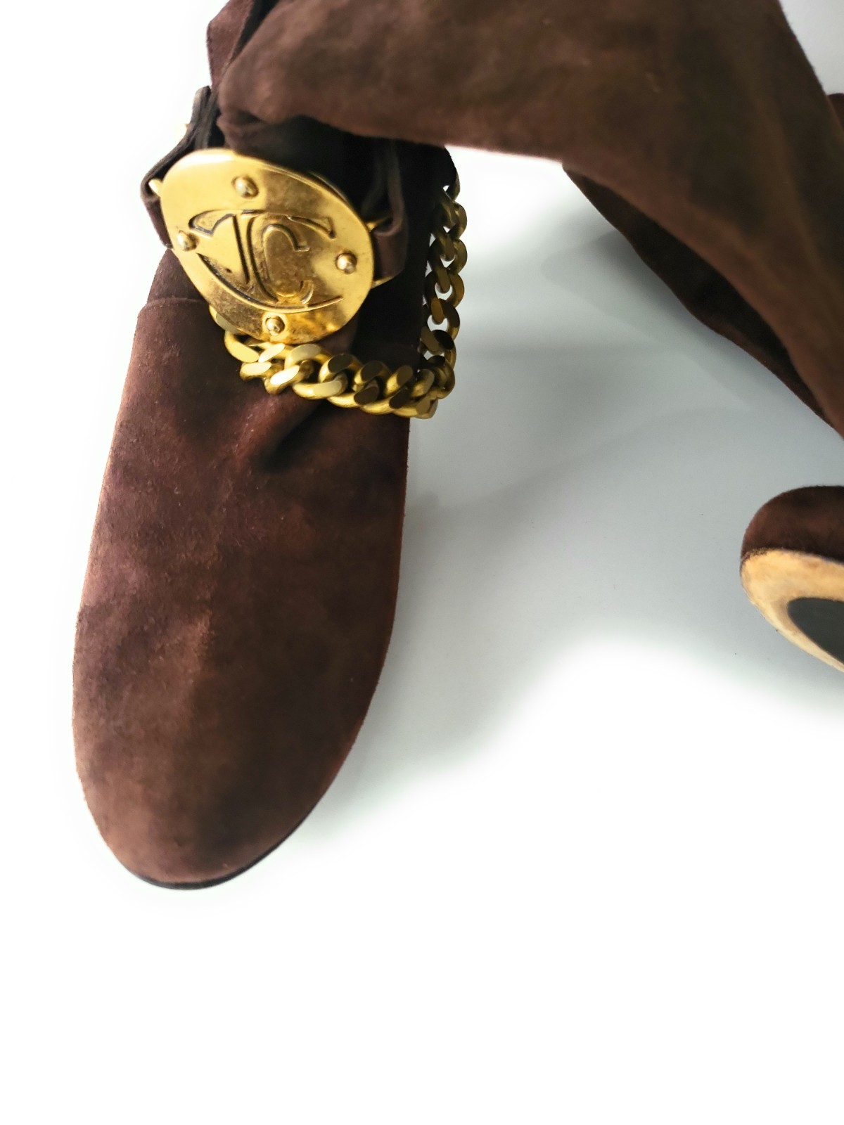 Just Cavalli Brown Suede Knee High Boot. Size 41 Women’s