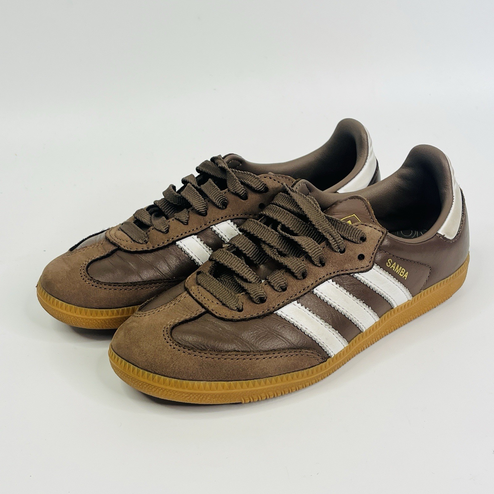 Adidas Samba OG Earth Strata White Gold IE6522 US5 UK3.5 EU36 Womens Brown
