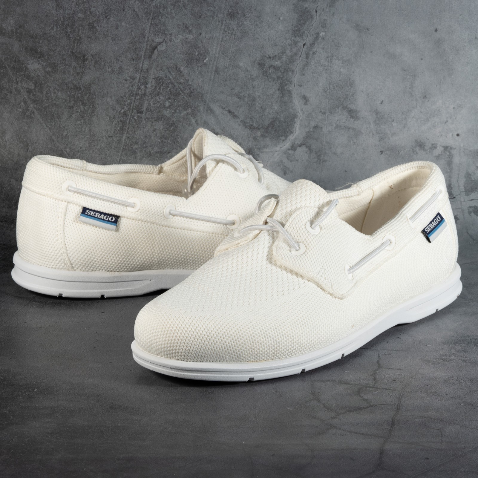 SEBAGO Monterey Textile Boat Shoes Color White Color Womens Size 8.5