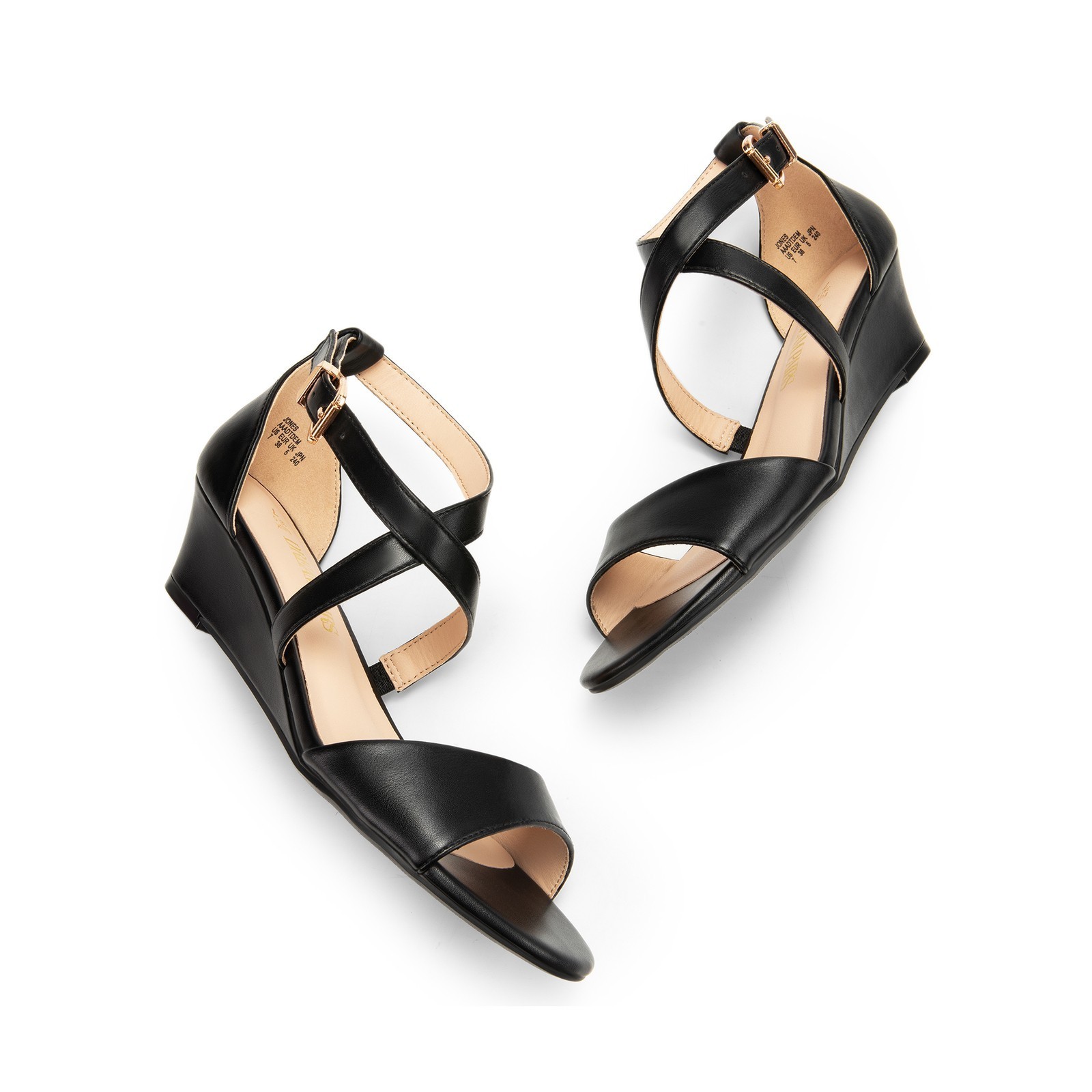 DREAM PAIRS Women’s Ankle Strap Low Wedge Sandals Open Toe Casual Dress Shoes