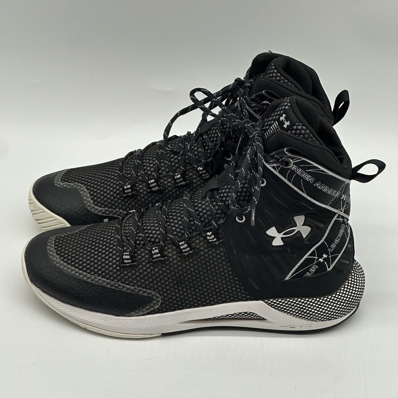 Under Armour Hovr Highlight Ace Black White Volleyball Shoes Women’s Size 11