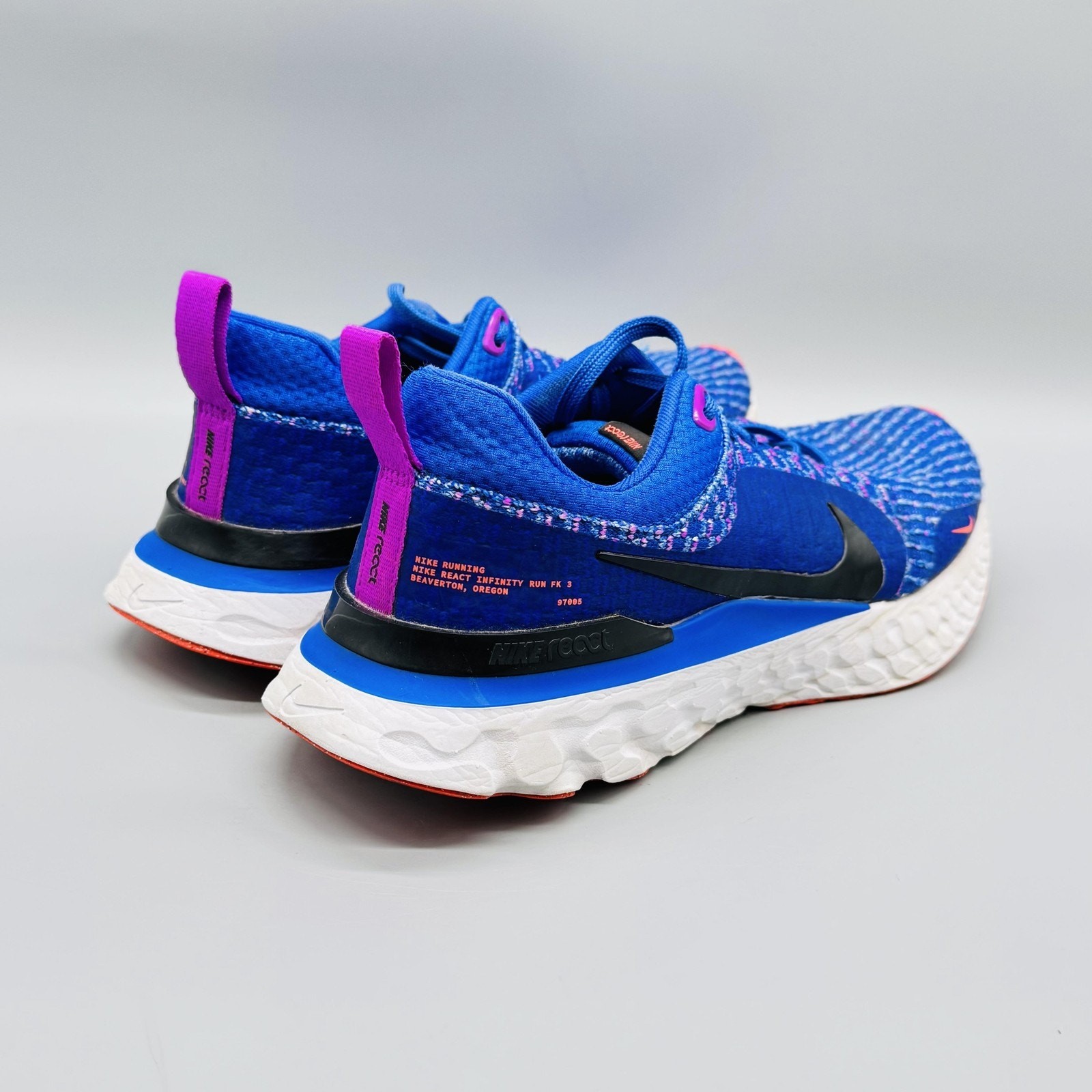 Nike Shoes Womens 7 Blue React Infinity Run Flyknit 3 Running Athletic Sneakers