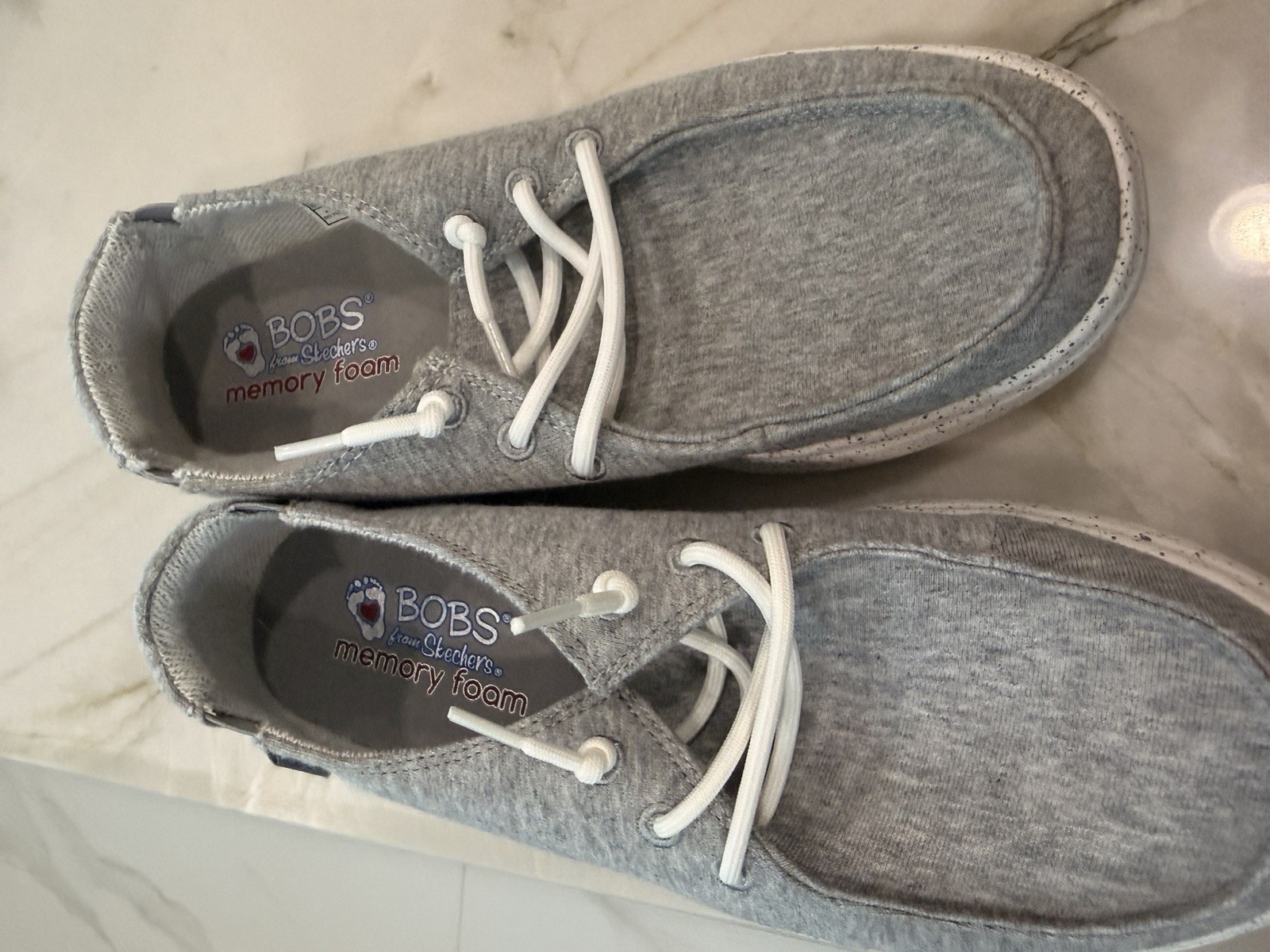 Bob’s From Sketchers Memory Foam Size 6 1/2 Shoes, Gray Women’s