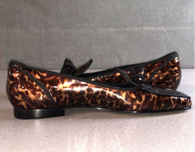 Alexandre Birman Women’s Black Grosgrain Tortoise Loafers size 41 (US SIZE 11 )