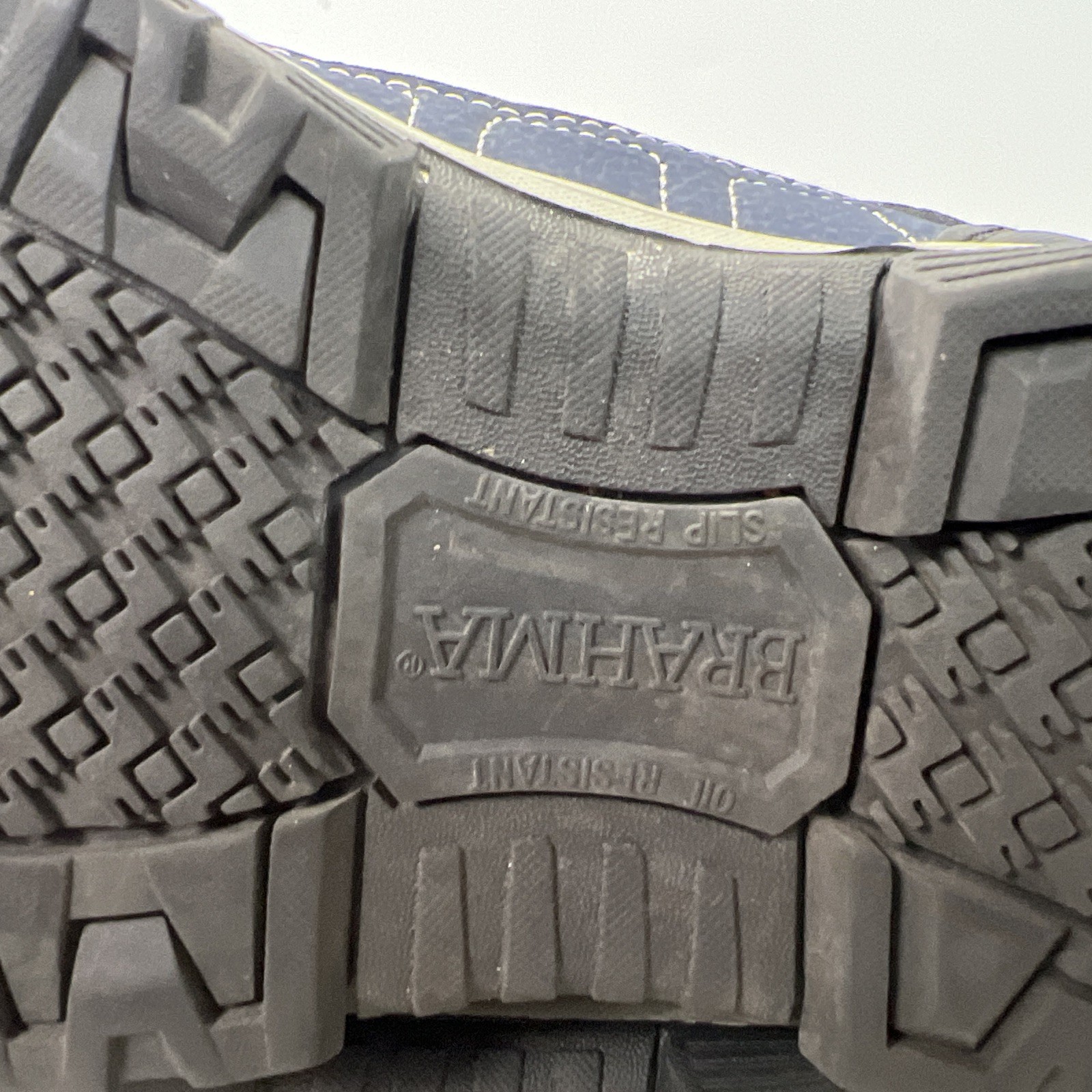 Brahma Shoes Womens 10 Steel Toe Slip Oil Resistant Work Workwear Gray Blue Good