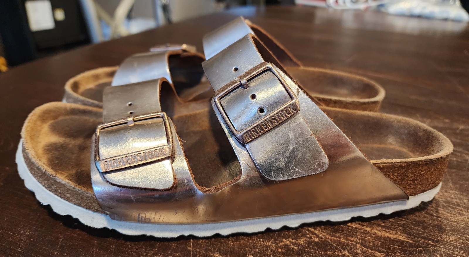 Birkenstock Arizona Metallic Copper Sandals Women’s Size EU 39 US 8 Narrow