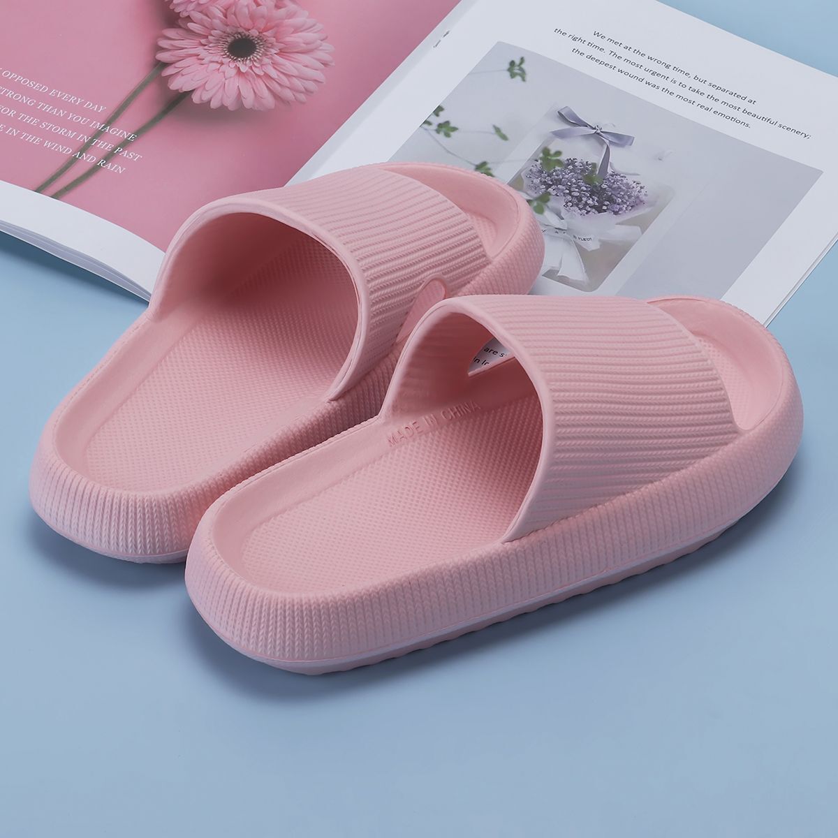 Women PILLOW Slippers Sandals Ultra-Soft Slippers Extra Cloud Shoes Anti-Slip US