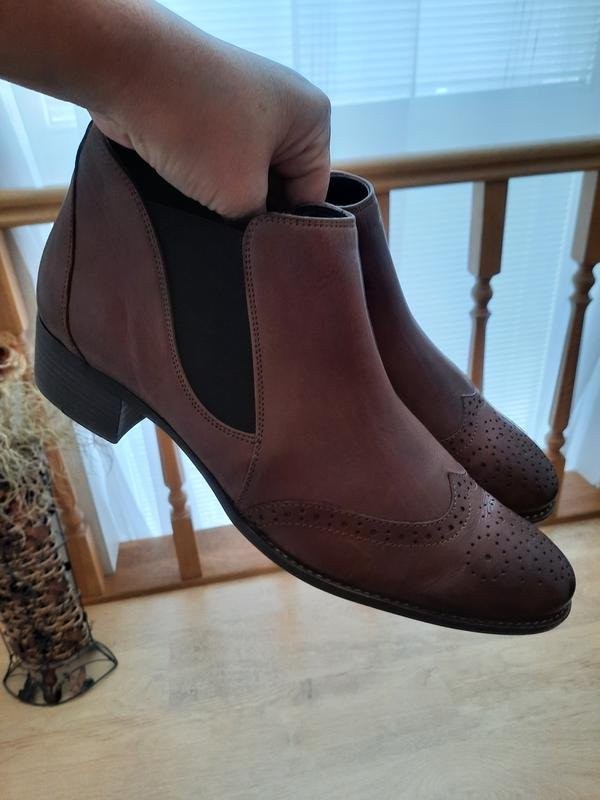 Women Paul Green Boots Brown Leather 40 #C3LQ