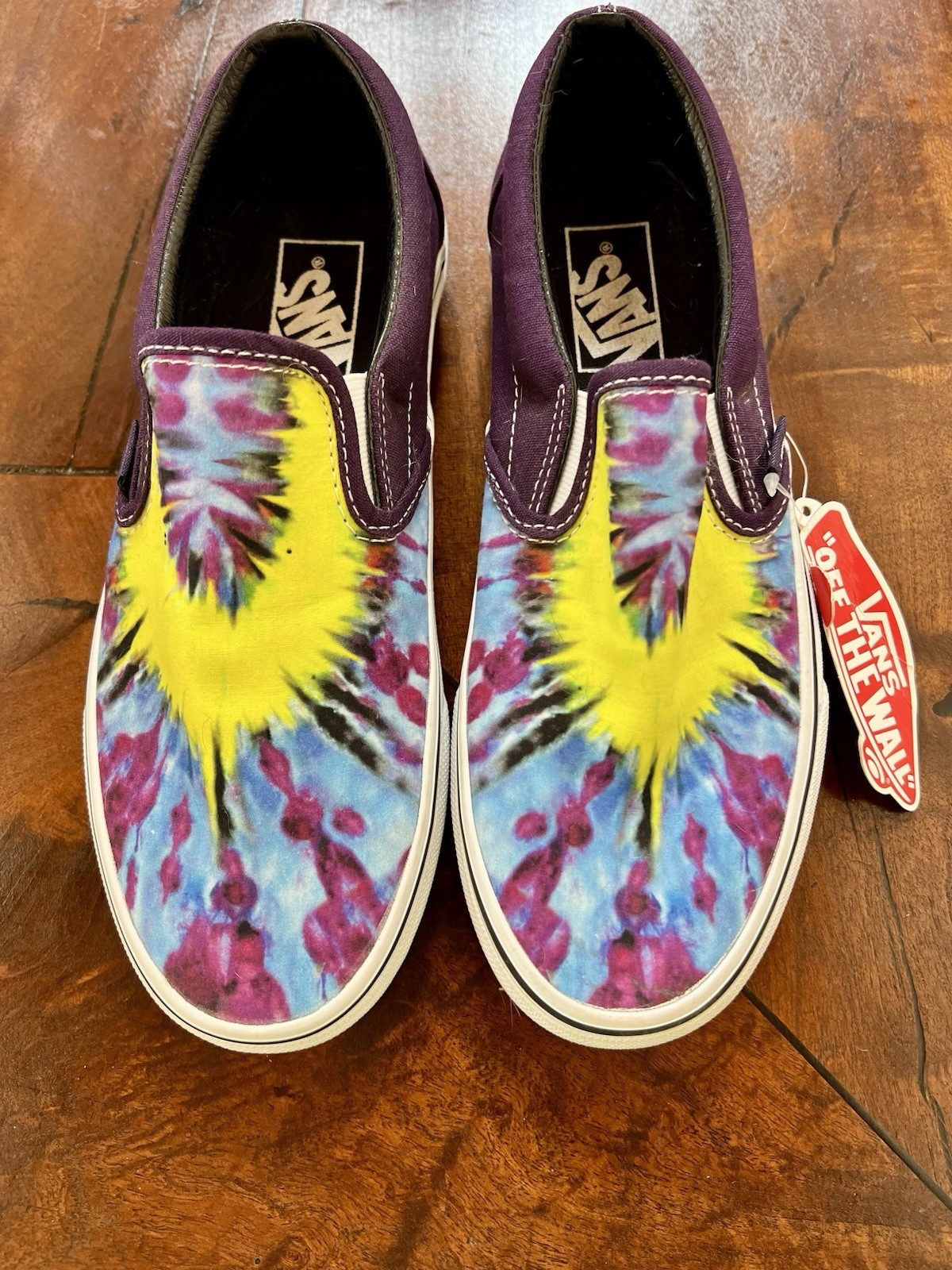 NWT VANS Tie Dye Slip On Skate Shoes Men 6 Women 7.5