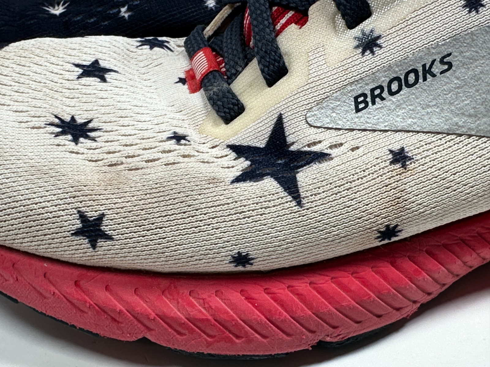 Brooks Launch 8 USA Stars Patriotic 4th Of July Sneakers Shoes Womens Sz 9.5 M