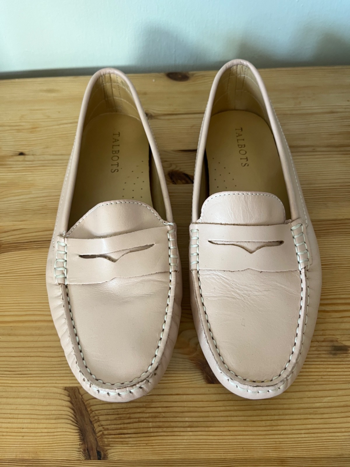 Talbots Leather Blush Pink Driver Loafers 8.5M – Women’s