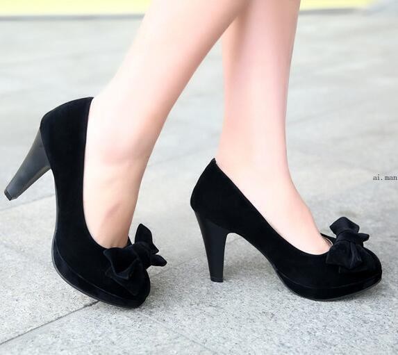 Lolita Bowknot women’s party Shoes Womens High Heel Dating Shoes Slip On Pumps