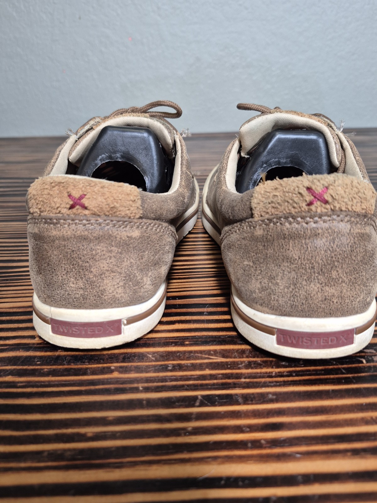 Twisted X Western Sunflower Moc Toe Brown Leather Shoes Womens Size 8.5