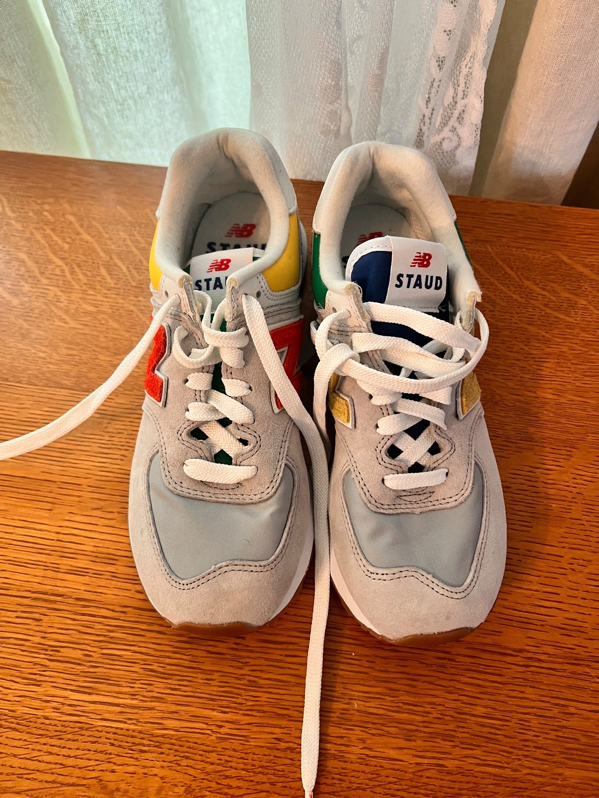New Balance x STAUD 574 Rain Cloud Team Red ML574ST Women’s 6 / Men’s 4.5