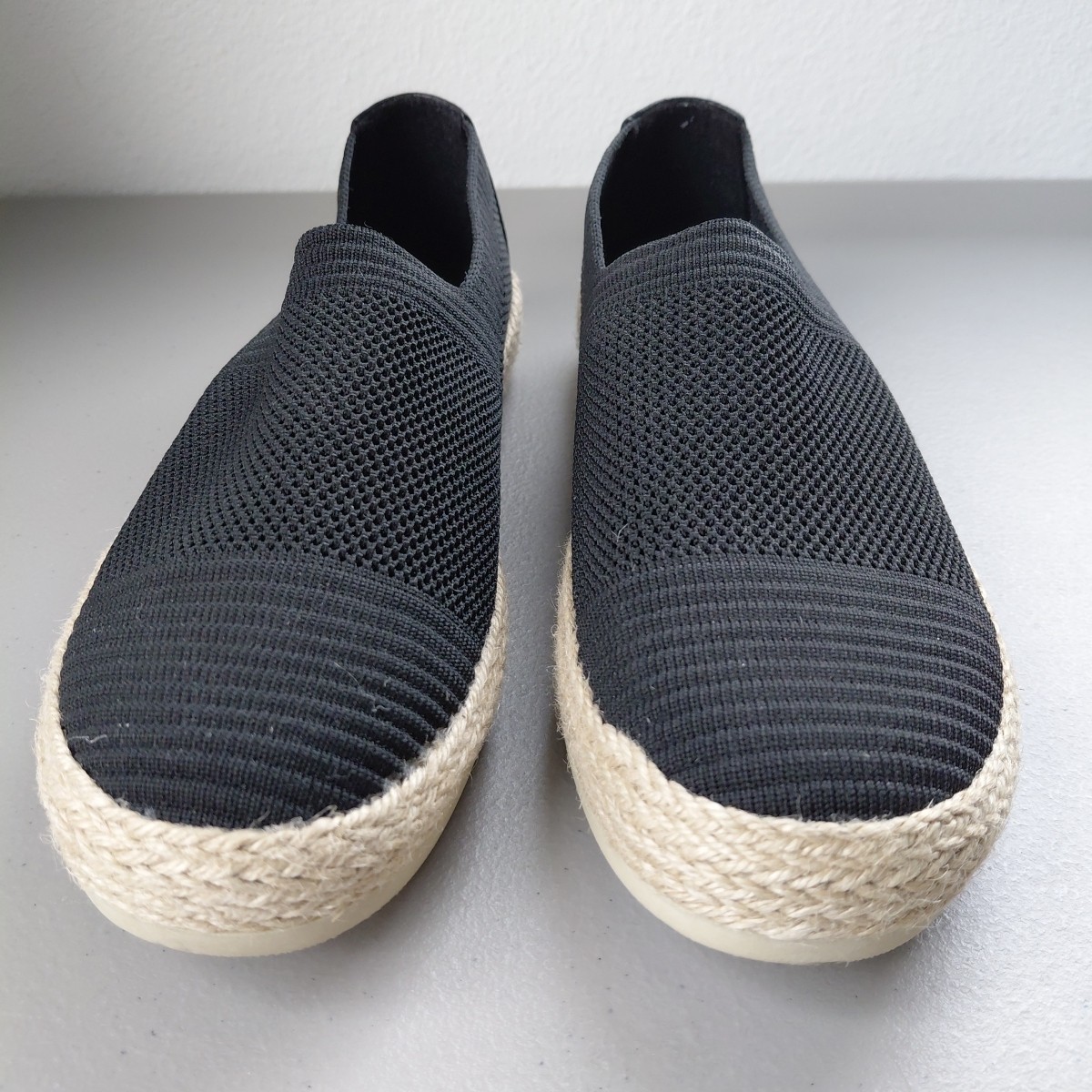 Esprit Espadrille Black Slip On Shoes Womens 7 M Casual Beach Travel Minimalist