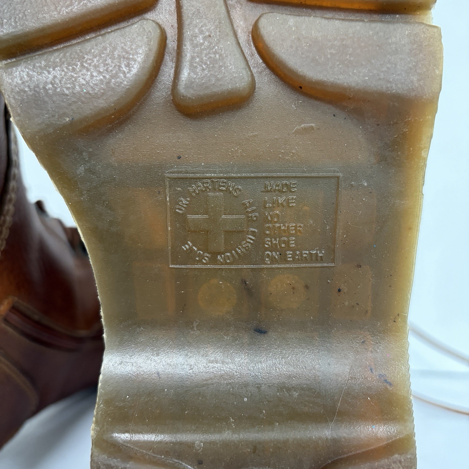 VTG Doc Martens Miranda Combat Boots Womens 8/8.5 Brown Lace Up Chunky Platform