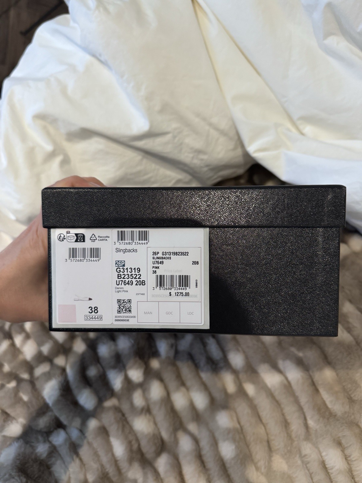 BNIB NEW Chanel 26S Pink Denim Sling Back Flats 38 – Celebrity Must Have