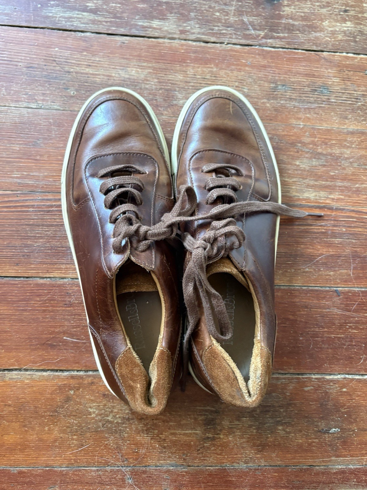 Russell And Bromley Women’s Dress Sneakers Brown Leather Size 41 EU 10 US