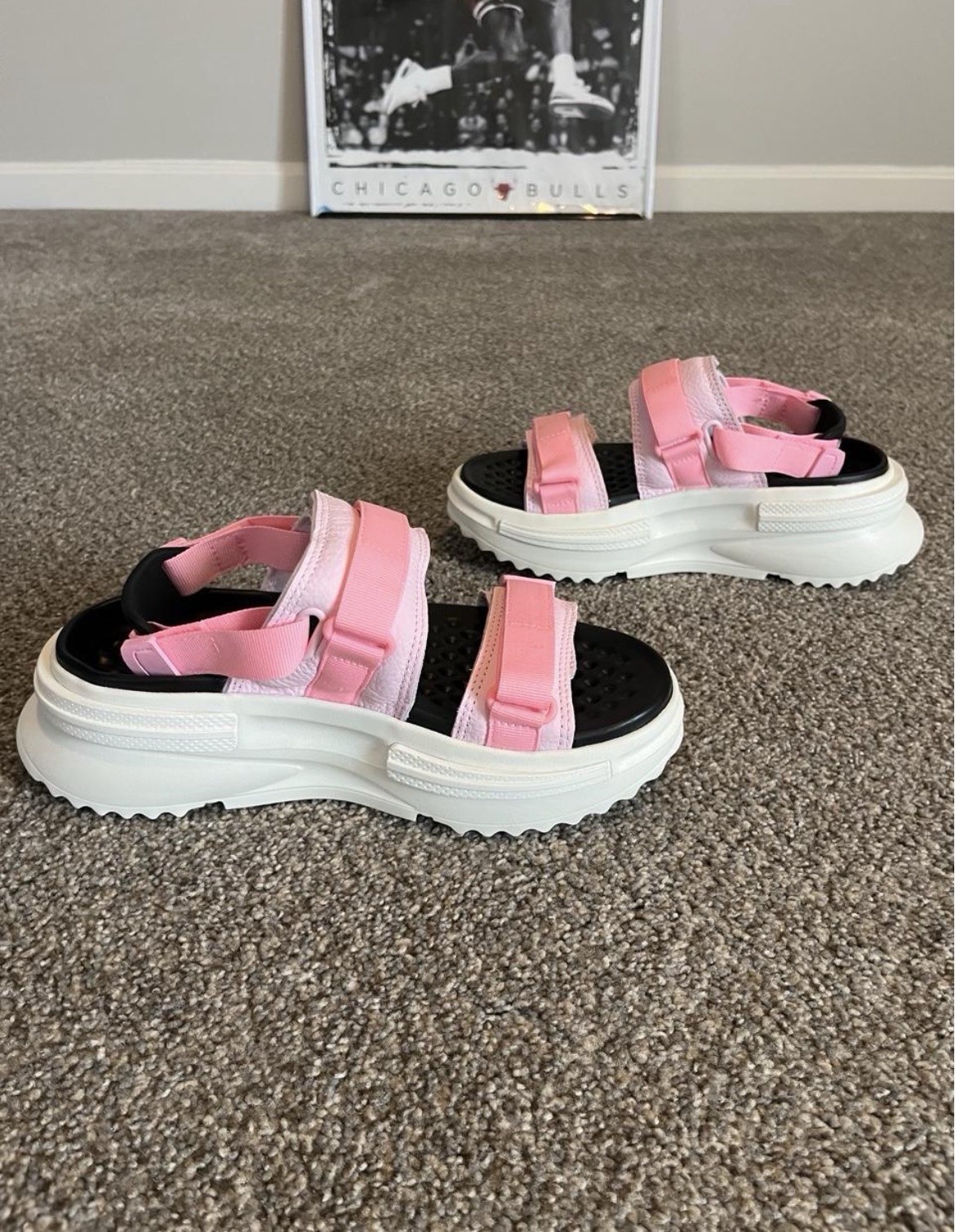 Converse Run Star Utility CX Sandals Womens 6 Pink Platform Strappy a15095c