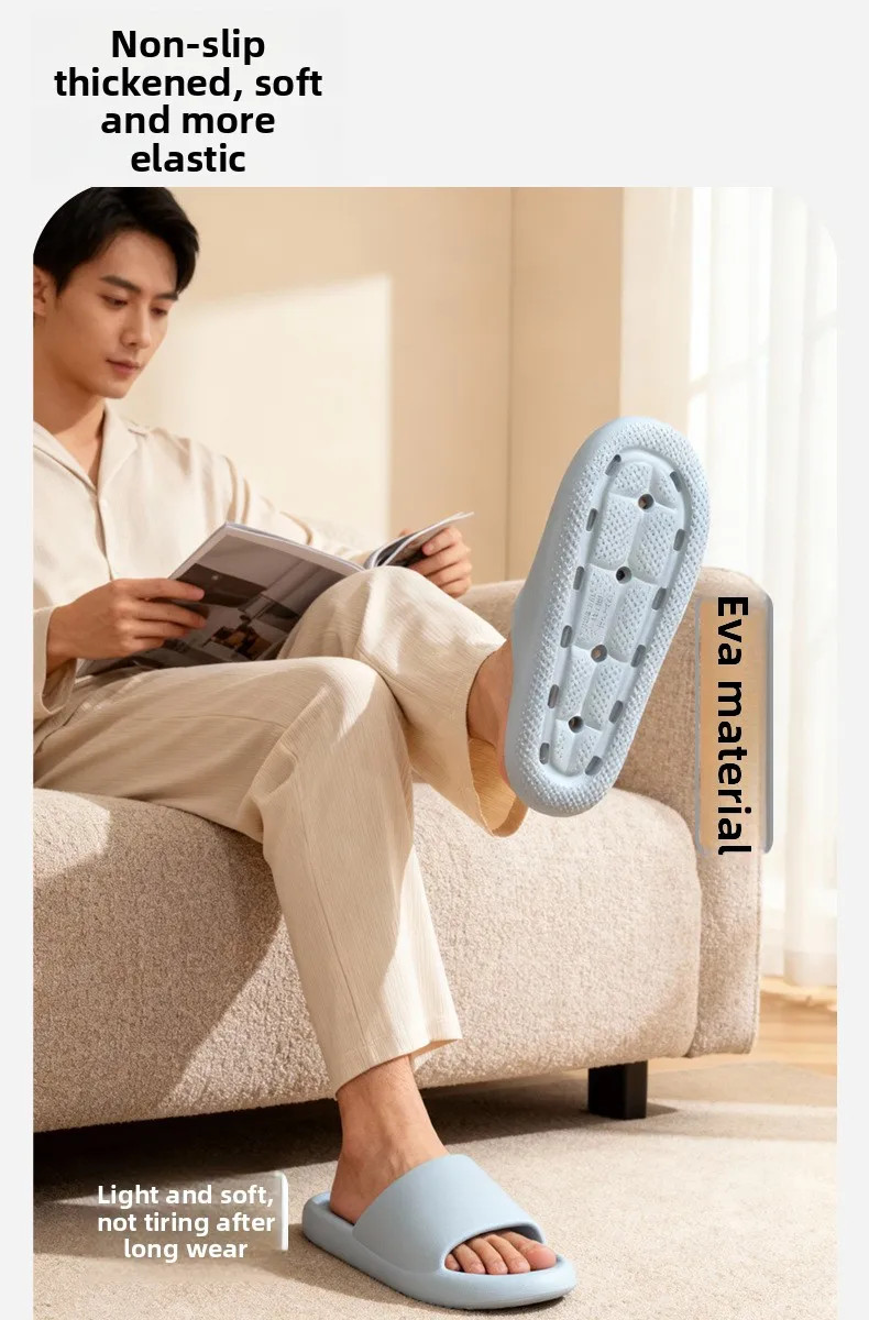 Cool Slippers for Home Bathroom, Thick-soled EVA Soft-soled Slippers, Couple’s N