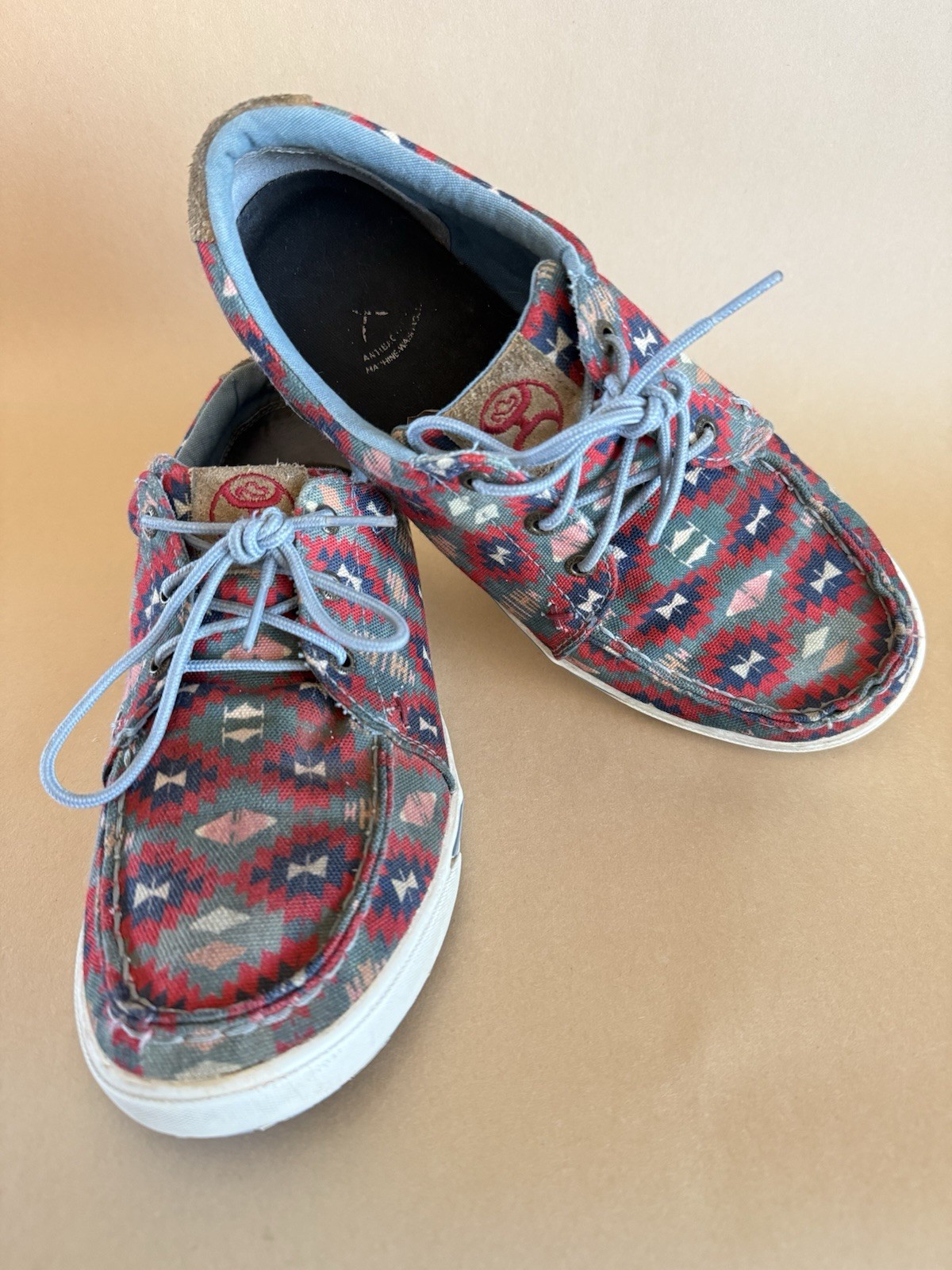Twisted X Hooey Lace Up Lopers Casual Shoes Womens 9.5 Aztec Western Lace Up
