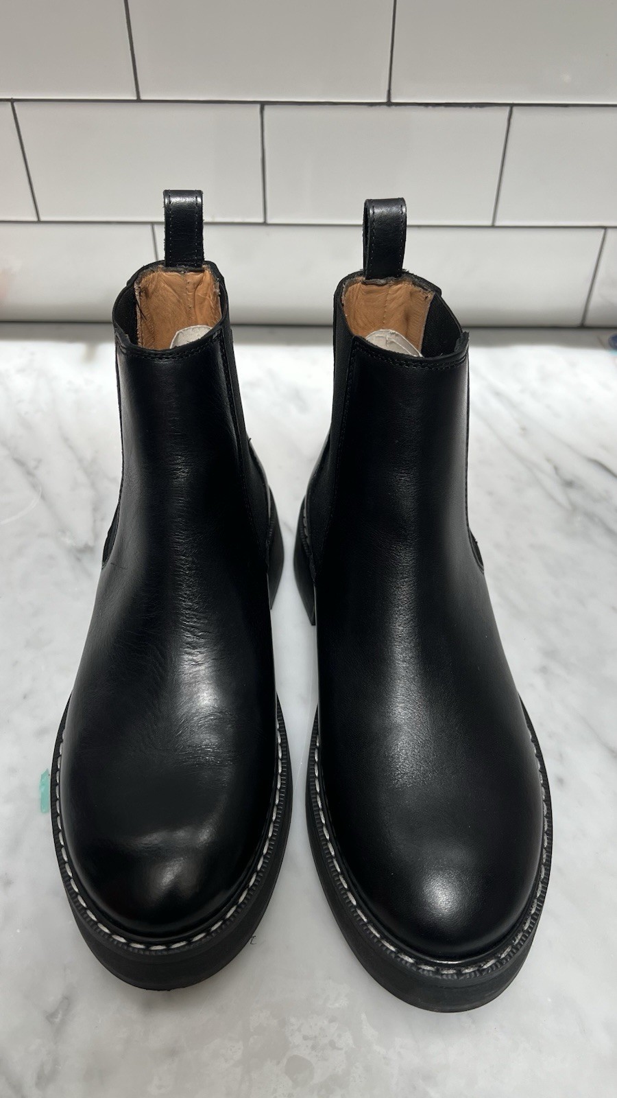 & Other Stories Black Leather Chelsea Ankle Boots EU 36 (US 6.5)