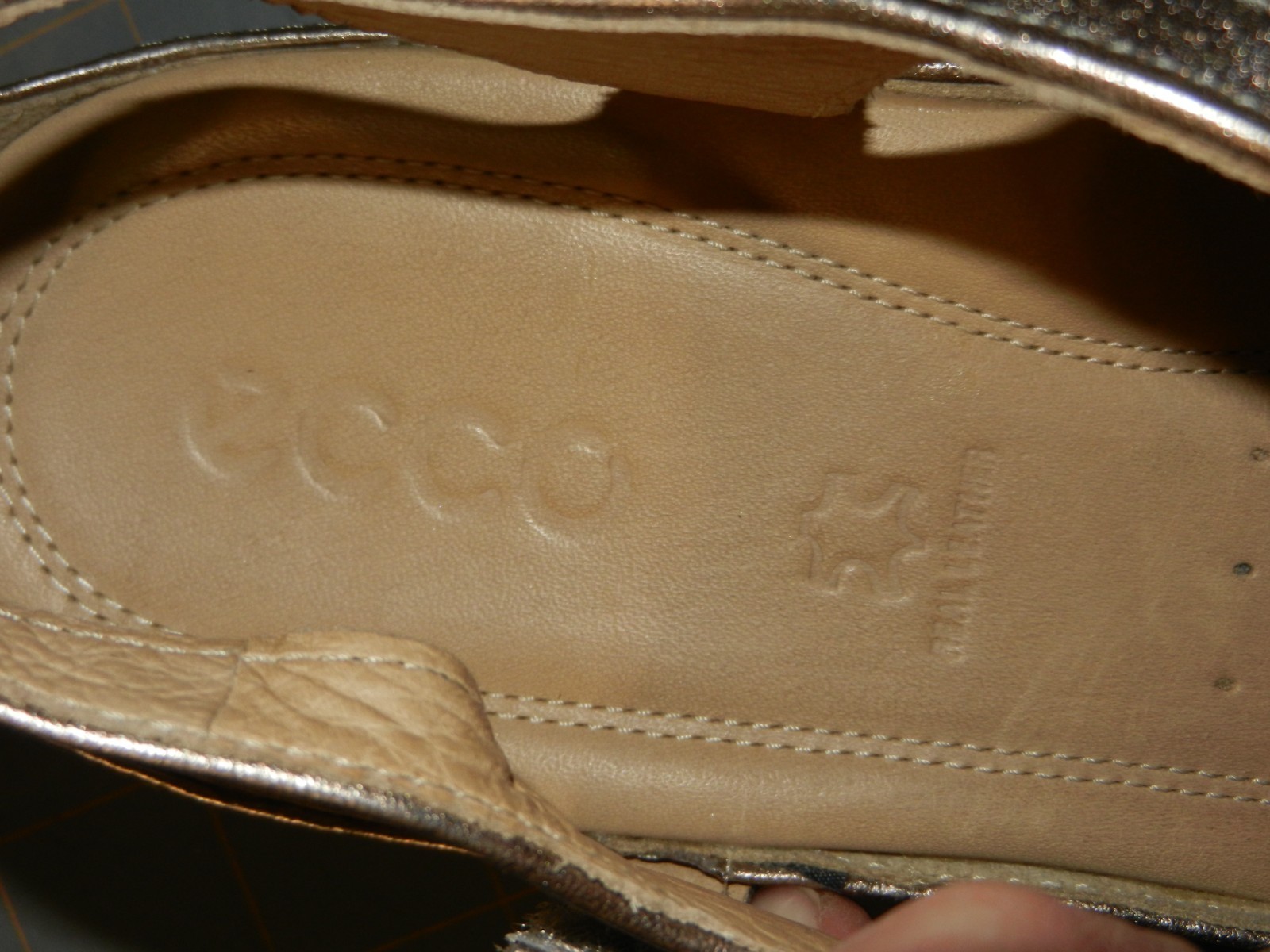 Ecco Flash T Strap Sandal Shoe Women US 10-10.5 EU 41 Leather Gladiator Ankle