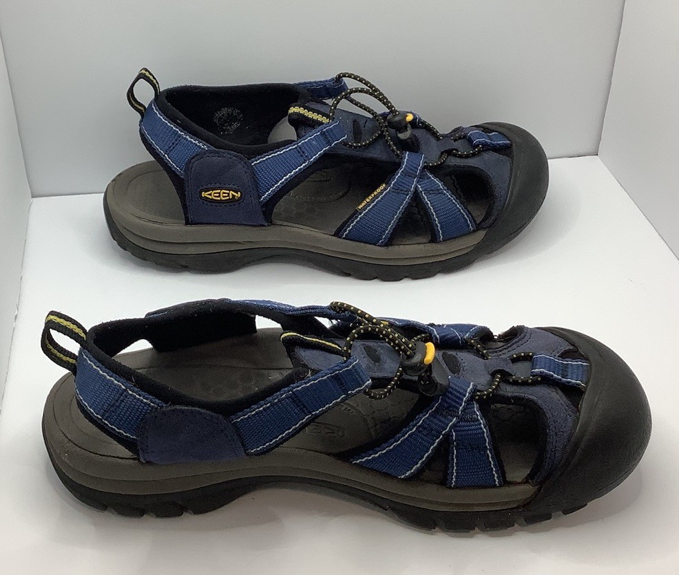 KEEN Women’s Venice H2 Waterproof Hiking Sandals Blue/Black Rubber Sole Size 8