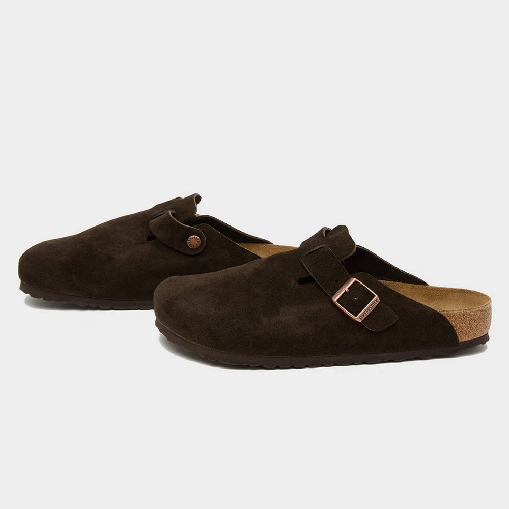 Birkenstock Boston Mocha Suede Soft Footbed Men’s and Women’s Shoes New with Box