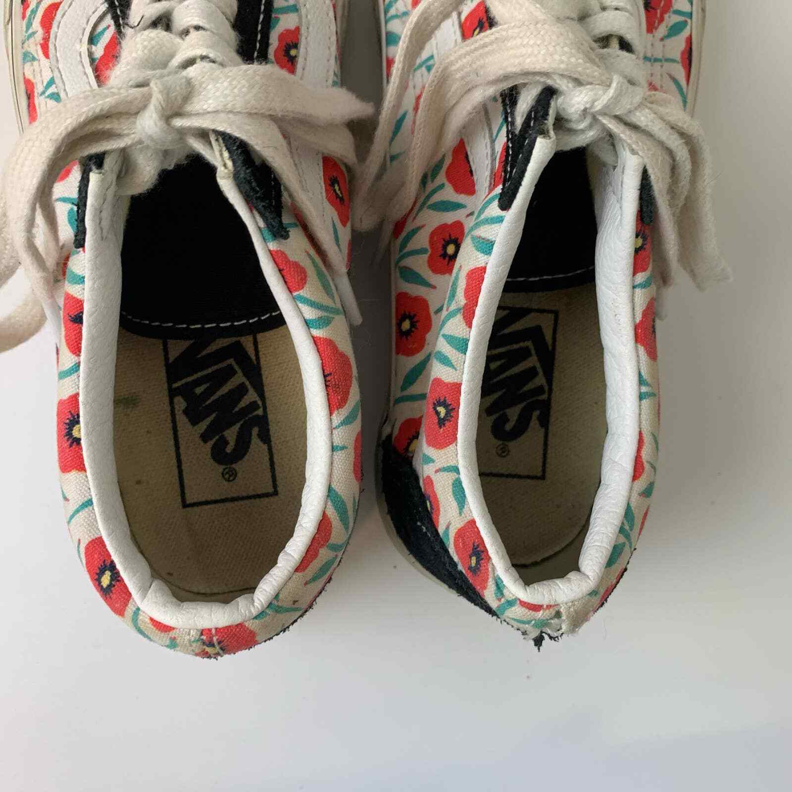 Vans Womens Sneakers Size 6 Lace-up Tulip Print Casual Closed-toe
