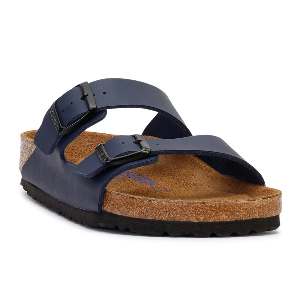 Birkenstock Arizona Blue Classic Birko-Flor Cork Two-Strap Sandals Women’s Shoes