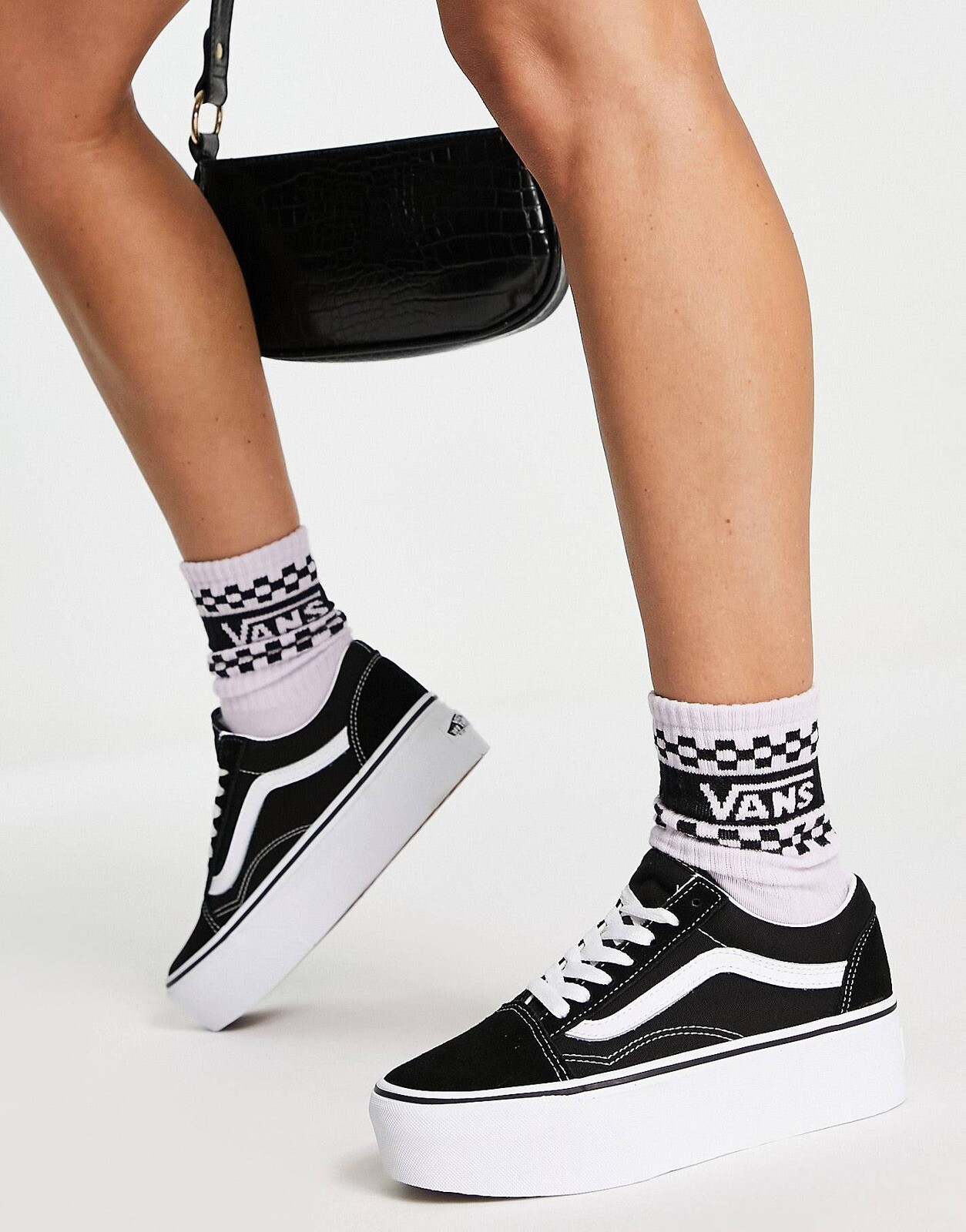 Vans Old Skool Stackform 34mm Women’s sneaker Size 6-10 Black, White