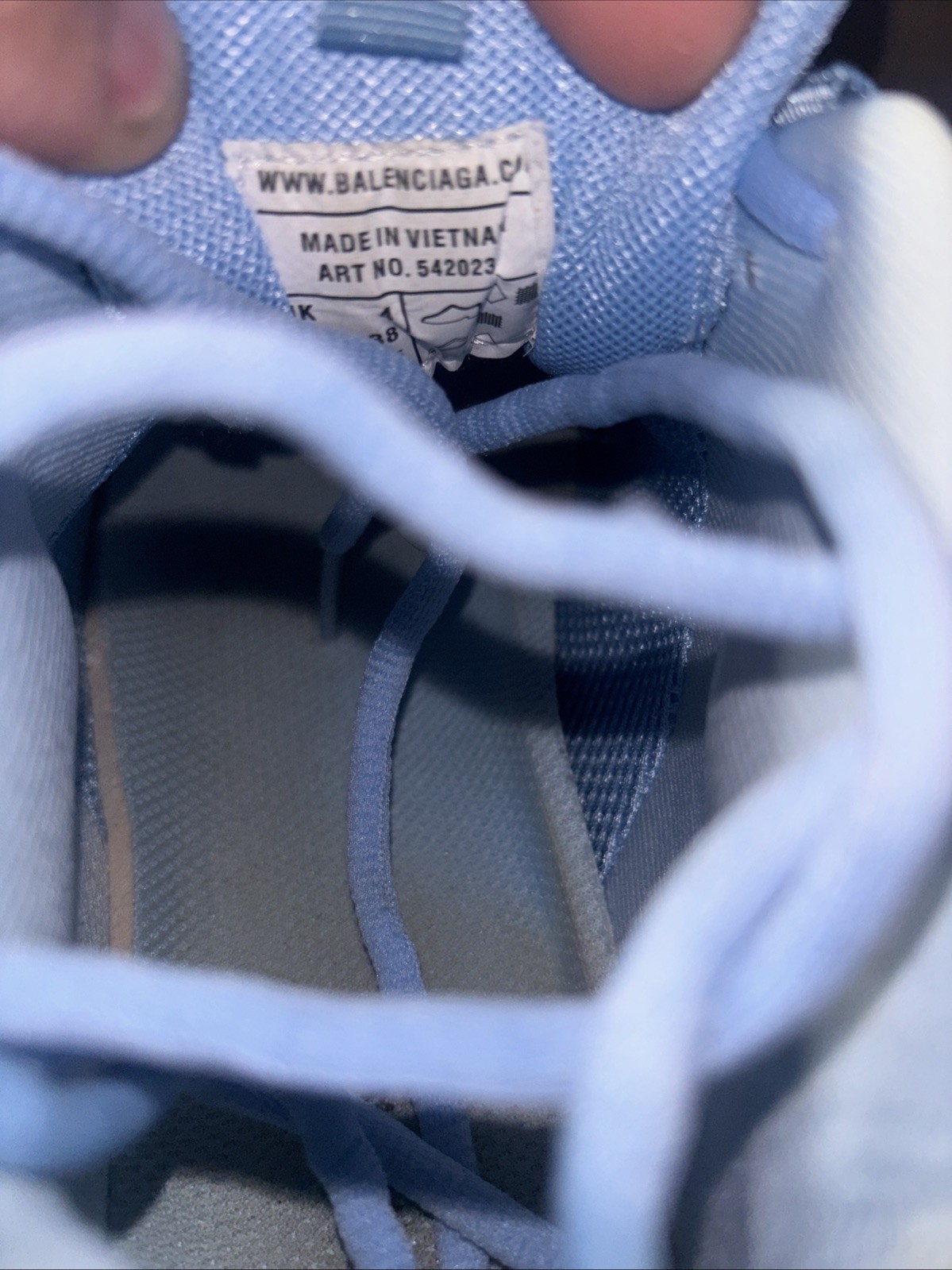 Balenciaga Sky Blue Track Sneakers Size 5 G2U