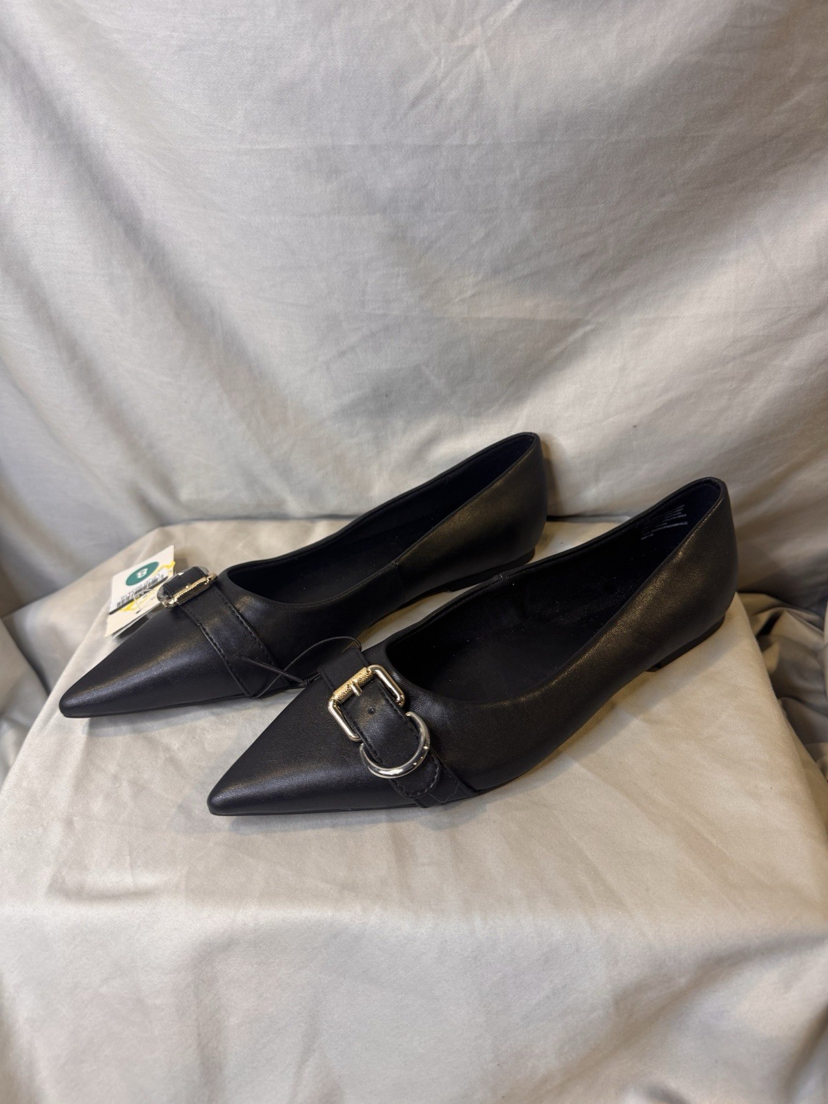 A New Day Women’s Valentina Flats Black w/buckle [A34]