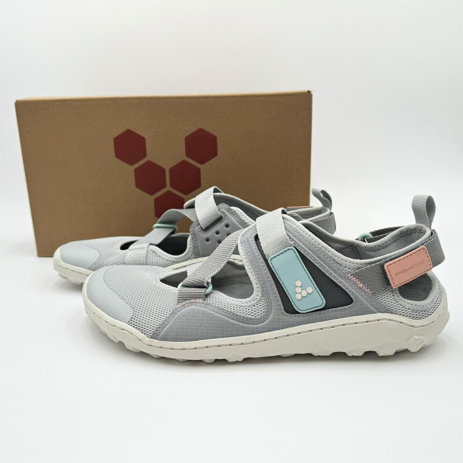 Vivobarefoot Women’s Tracker Sandal Slingback Textile Synthetic 209511-03 Grey