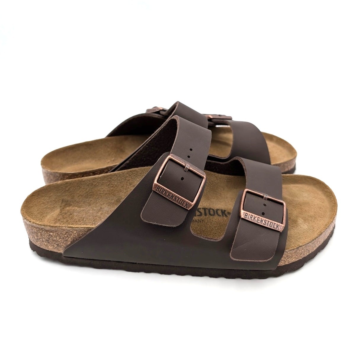 Birkenstock Arizona Birko-Flor Unisex Sandals Dark Brown Size US W10/M8 EU41