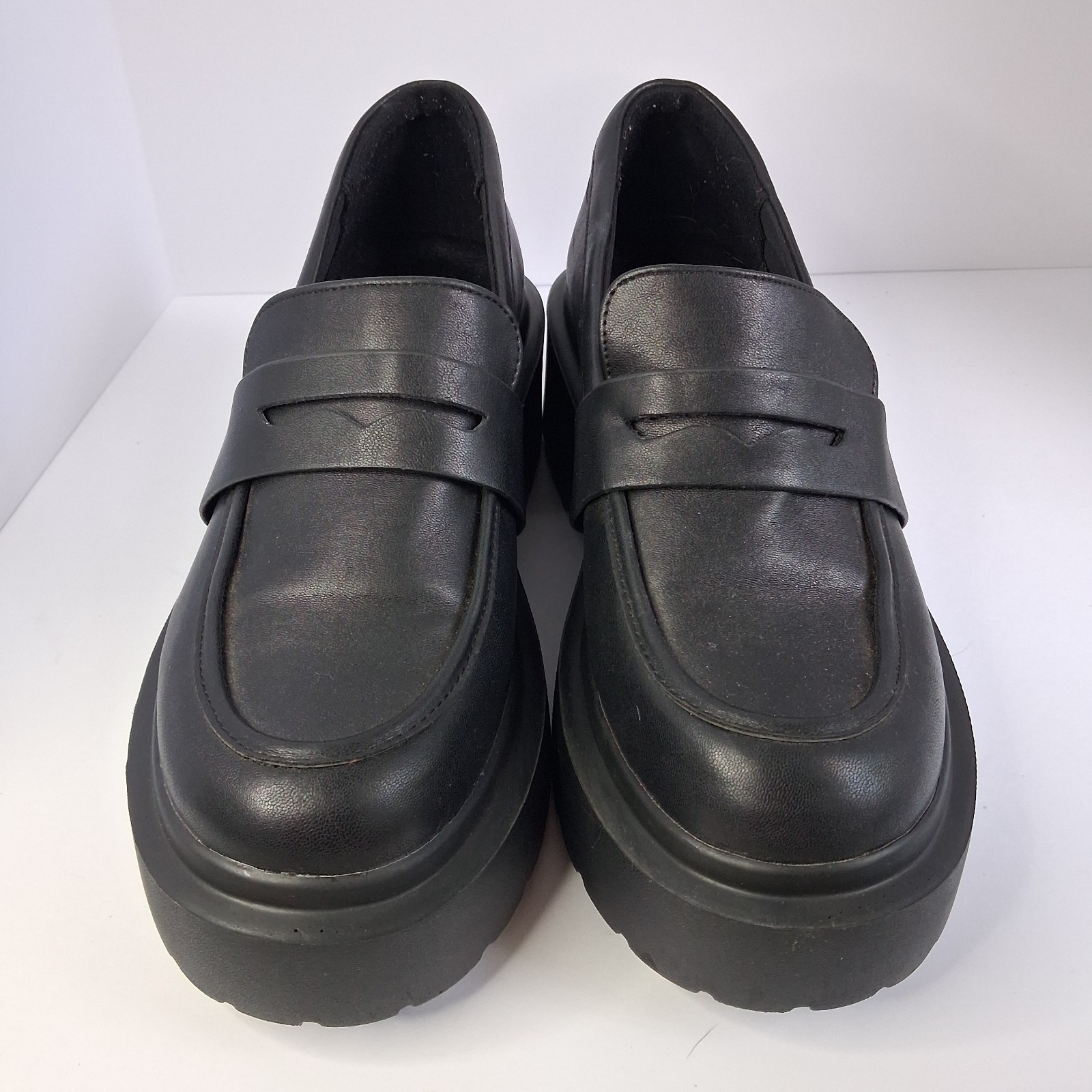 Wild Fable Women’s Black Chunky Platform Loafers Size 6.5 Penny Loafer Lug Sole