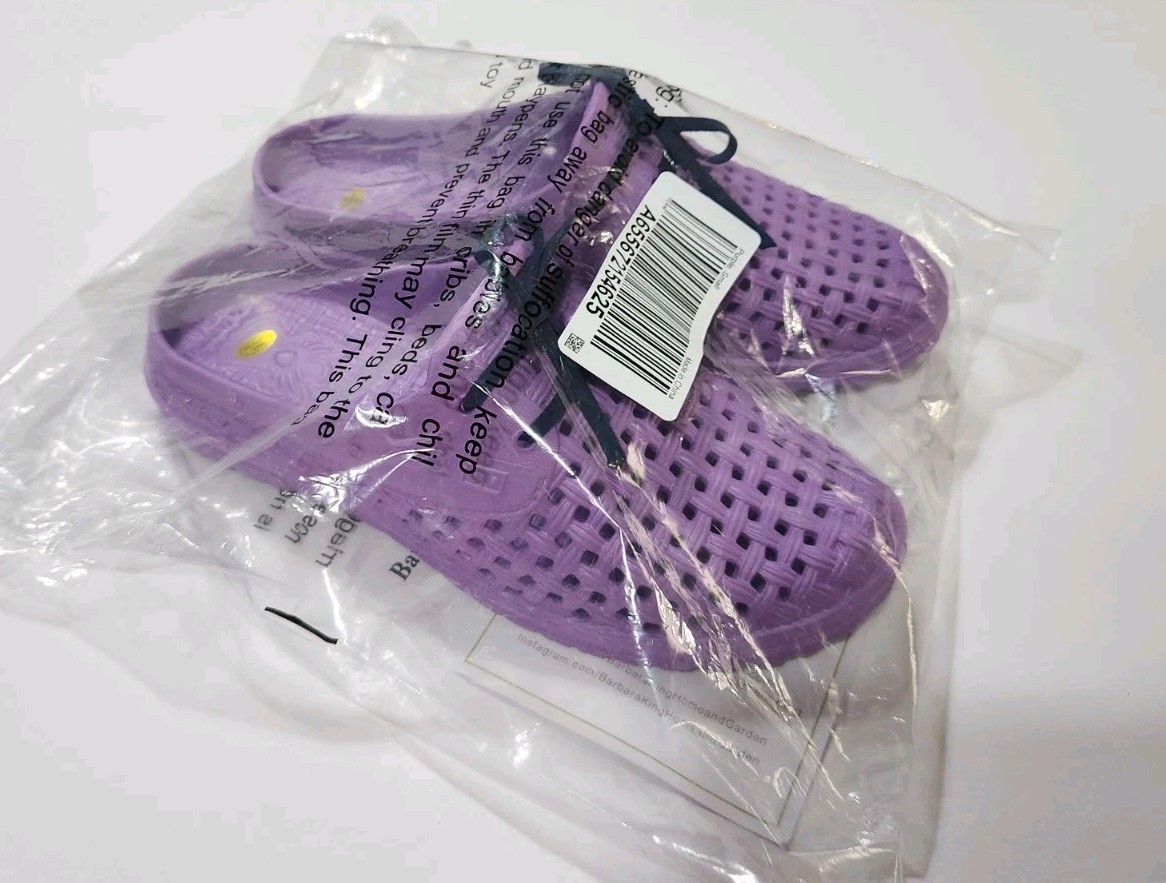 NEW 🥿 Women’s 7, Barbara King SOLE STEPPERS Slip-On PURPLE MULES SLIDES Shoe