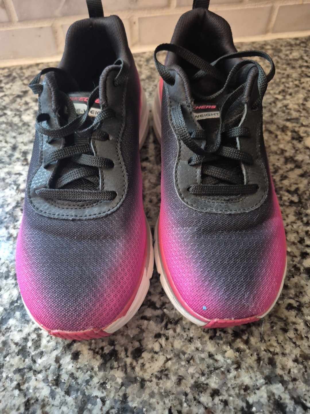 Skechers/Memory Foam Sneakers/ Women’s Size 7/Black-Pink/SEE DESCRIPTION/