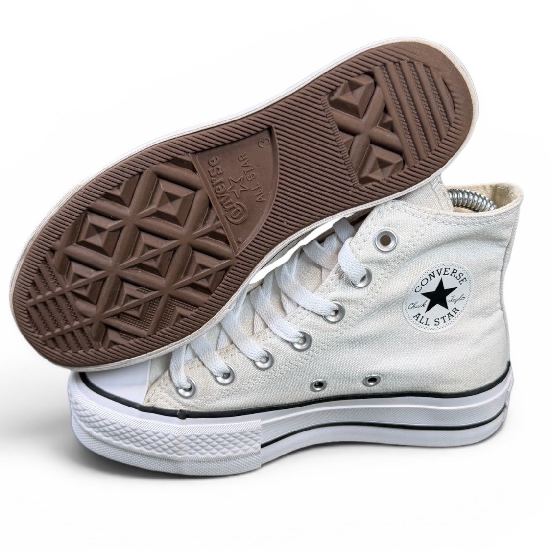 Converse Chuck Taylor All Star Platform High Top Women Size 5 Cream 560846C