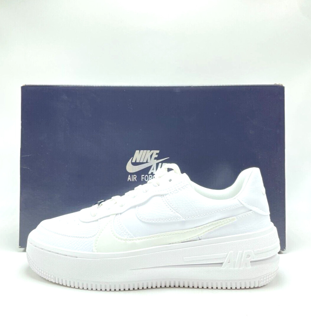 *NEW* WOMEN Nike Air Force 1 Platform Low TRIPLE WHITE (DJ9946 100) 👍