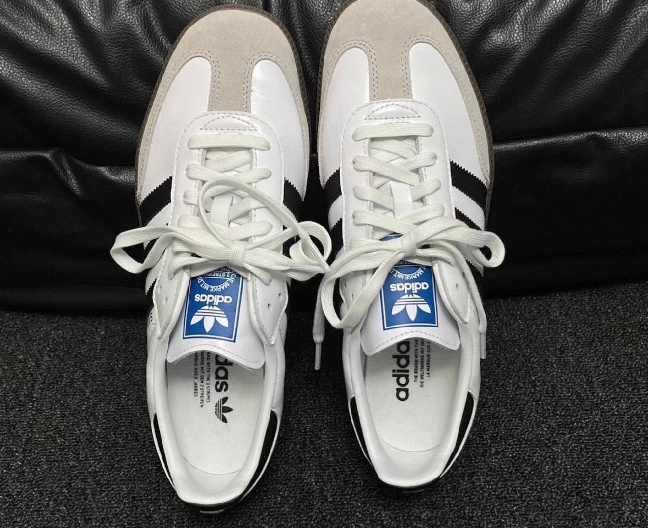 adidas Originals Samba OG White Retro Sneakers Casual Low Top Lace Up Men Women