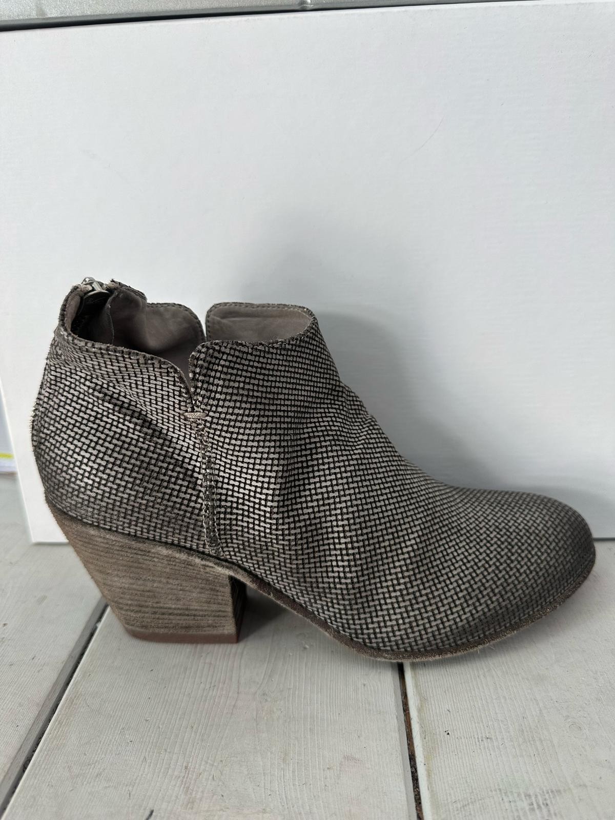 Officine Creative Ankle Boots Genuine Leather Woman Size Eu37 Grey Heel 3 1/8in
