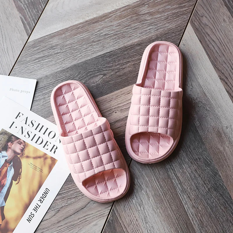 Summer Women Bathroom Slippers Home Non-Slip Flip Flops Couple Indoor Soft Skid