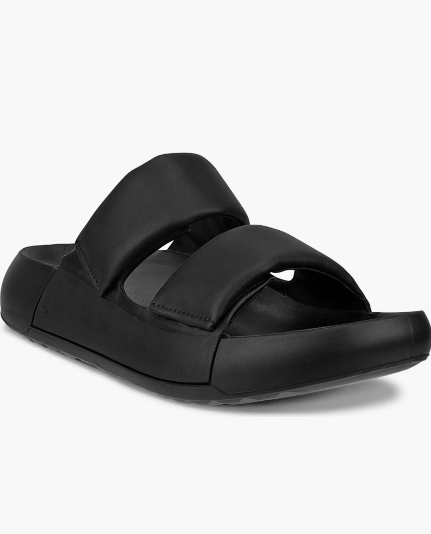 NIB Ecco Cozmo PF Water Resistant Slide Sandal Black 40EU / 9-9.5 US