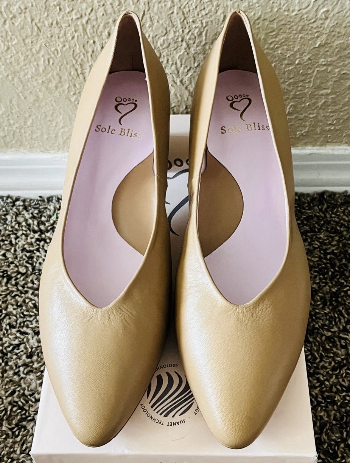 Sole Bliss Ingrid Heels Sand Leather Color Heels Women’s -Size 10.5