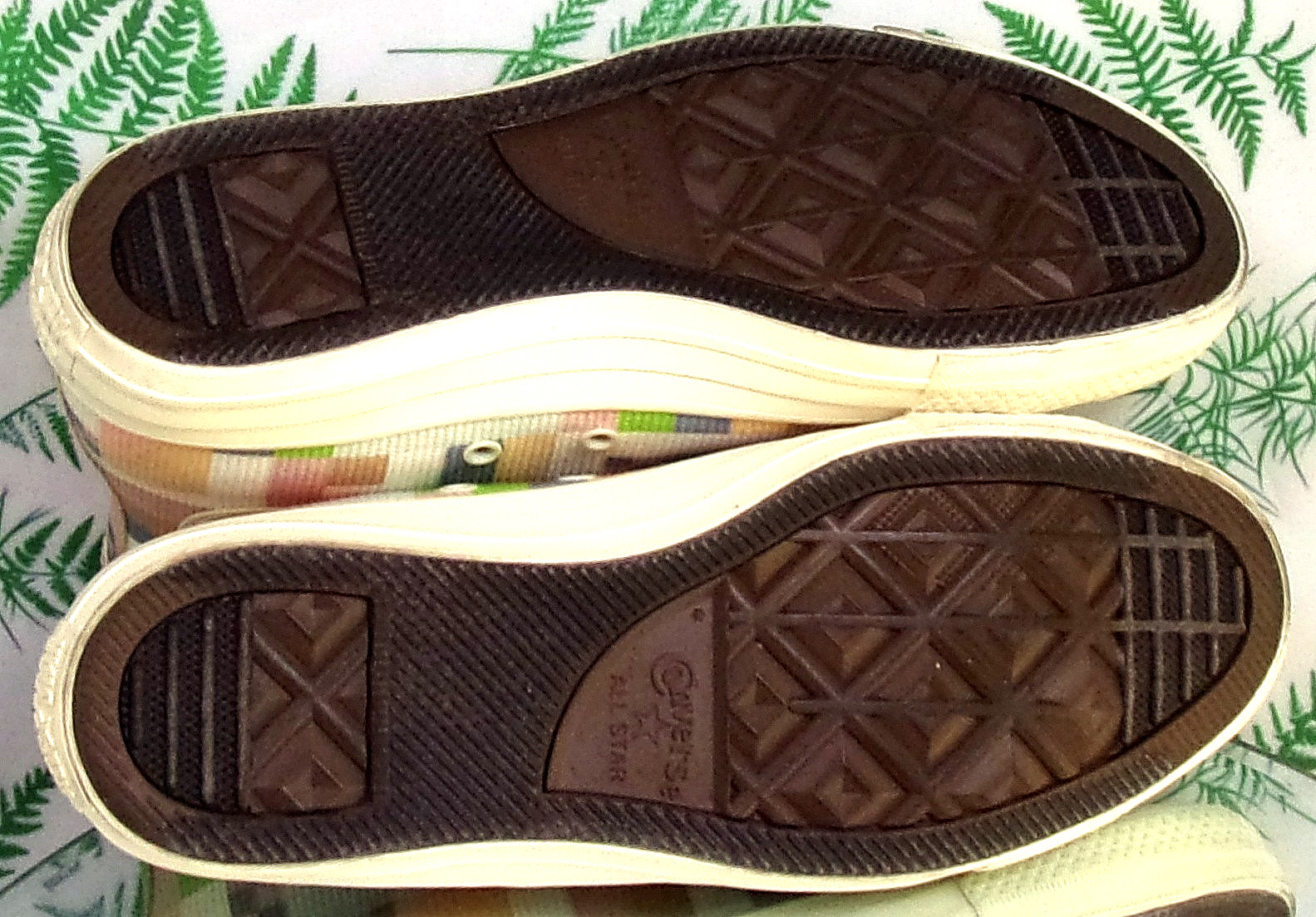 CONVERSE CRAFTED ABSTRACT STRIPES CANVAS HIGH TOP SNEAKERS SHOES US WOMENS SZ 9