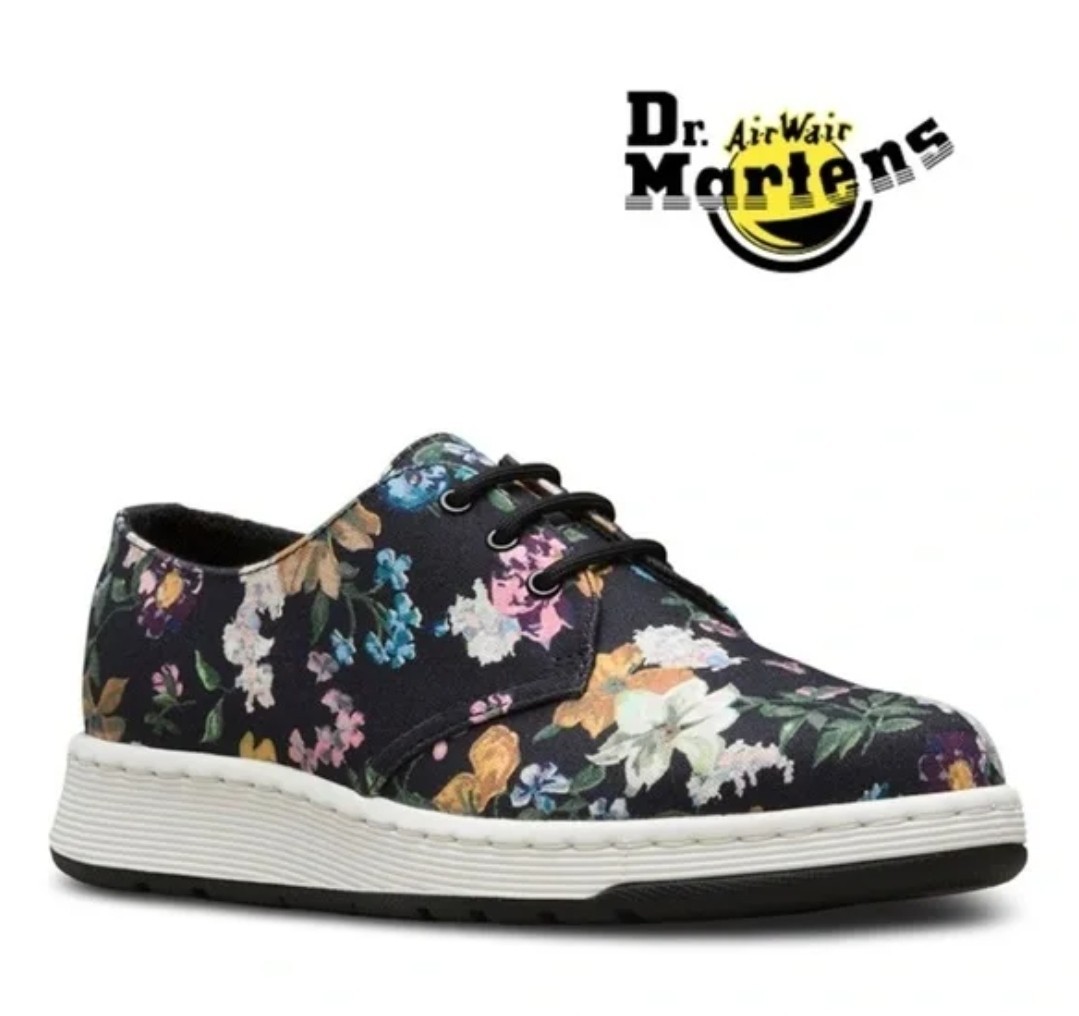 New Dr. Martens Vegan Darcy Soft Wair Cavendish FLORAL Lace Up SHOES Size 6 / 37