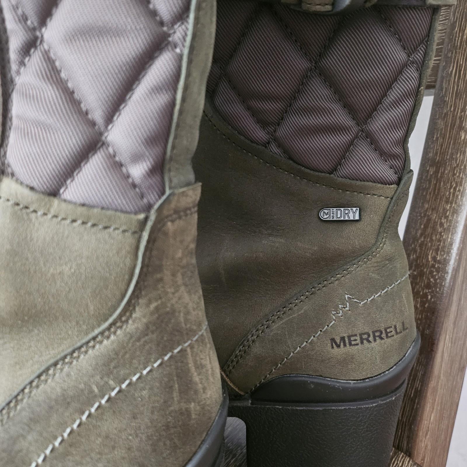 Merrell Tall Boots Women US6 UK3.5 EU36 Dusty Olive Performance Footwear Winter