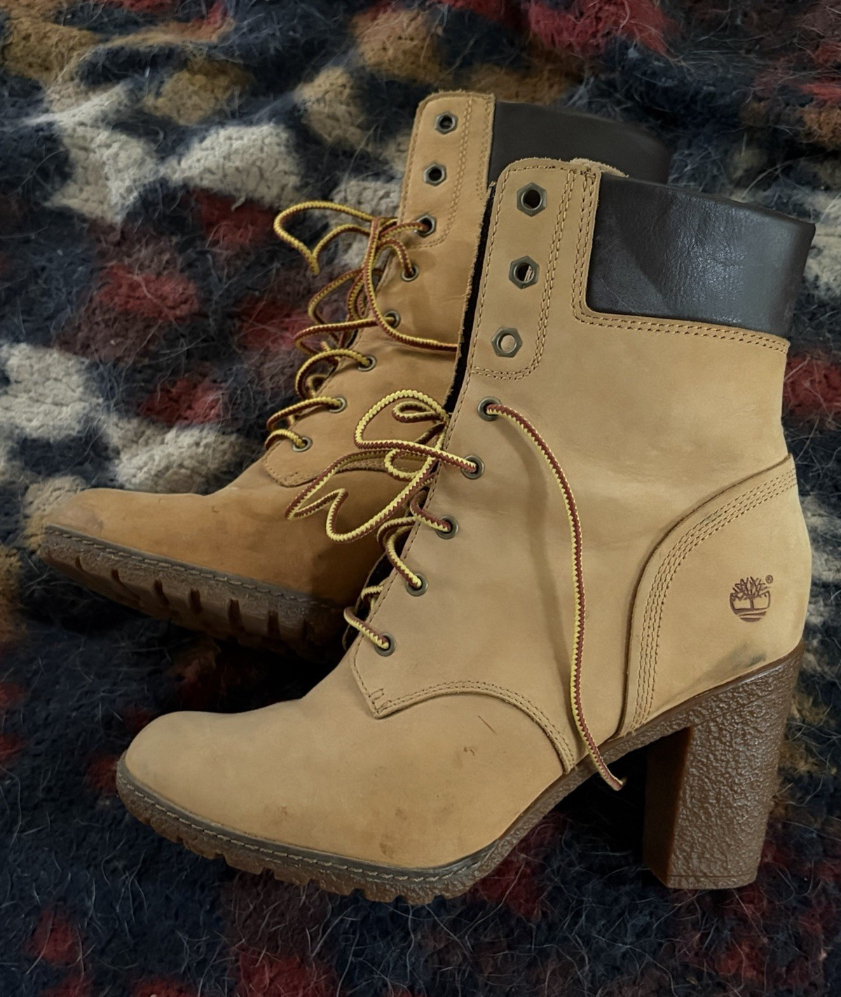 Timberland Glancy 8715A Women’s Leather Lace-Up Ankle Bootie US 8 EU 39